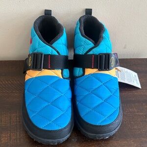 Chaco Quilted Blue and Yellow Winter Boots
